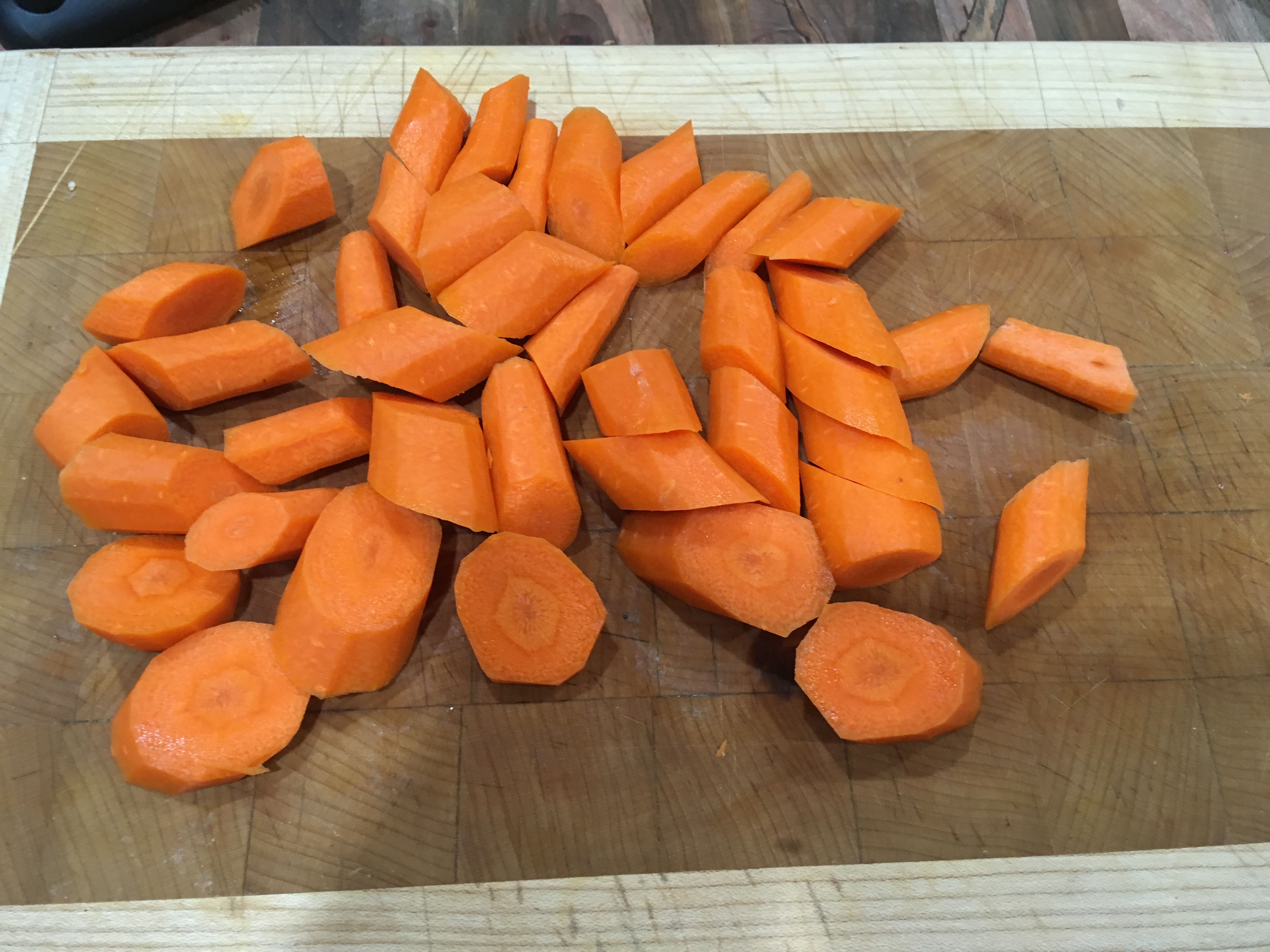 carrots on a cutting board