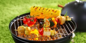 Corn, Tomatoes, kebobs