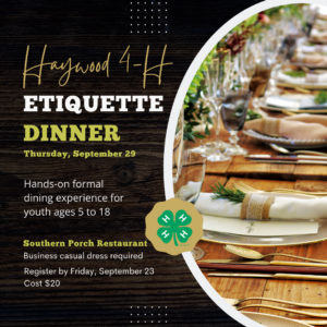 Cover photo for Annual 4-H Etiquette Dinner