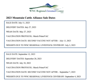 Cover photo for 2023 Mountain Cattle Alliance Sale Dates