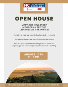 Cover photo for N.C. Cooperative Extension Is Hosting an Open House