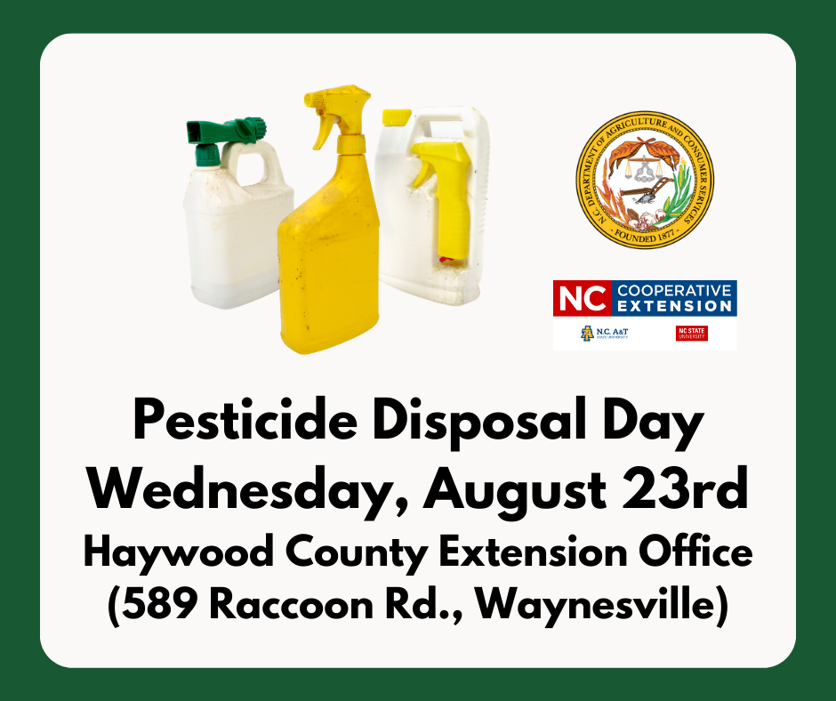 Pesticide Disposal Day Wednesday, August 23rd