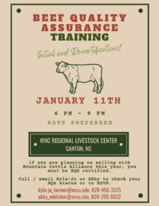 Cover photo for 2024 Beef Quality Assurance Training
