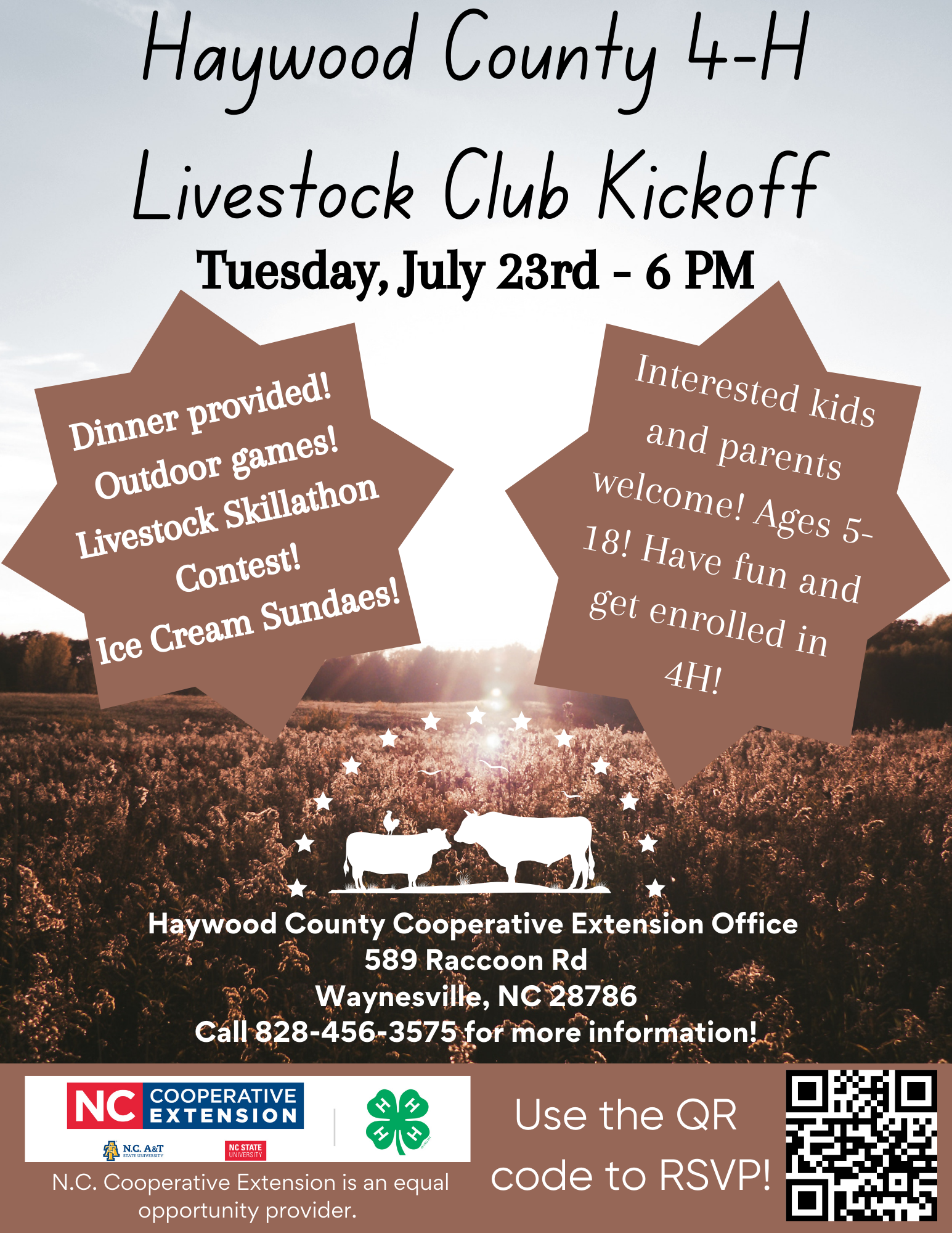 Information about 4-H Livestock Club Kickoff Meeting