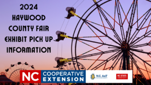 Picture of a ferris wheel with 2024 Haywood County Fair Exhibit Pick Up Information