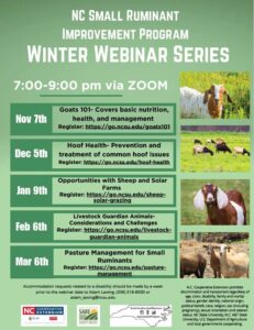 Cover photo for Small Ruminant Improvement Program Winter Webinar Series